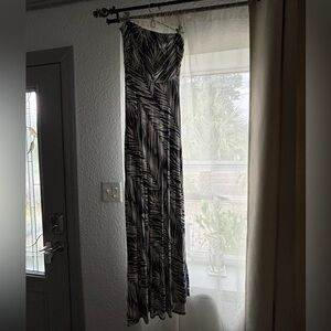 Floral Maxi Dress-Strapless